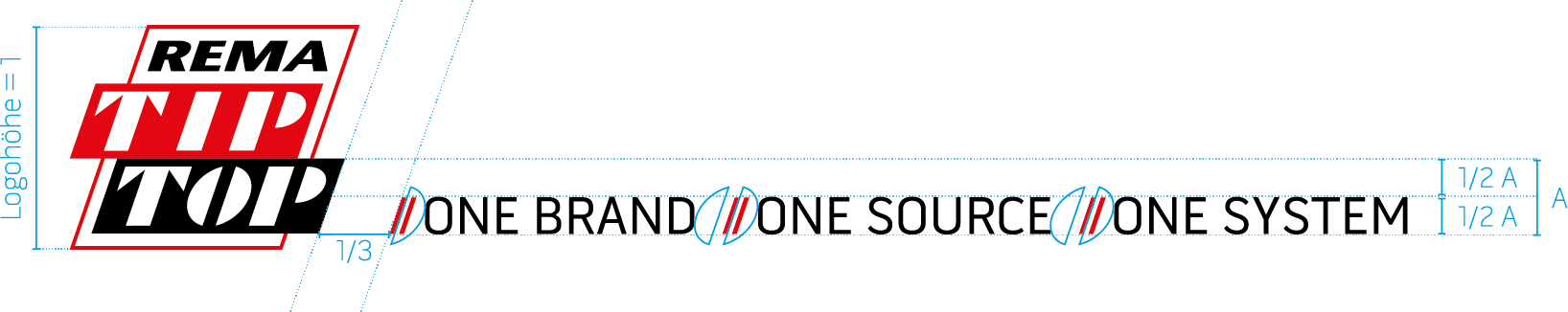Diagram showing dimensions and specifications related to REMA TIP TOP.