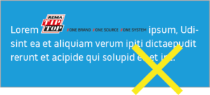 Banner von Rema Tip Top mit Lorem Ipsum Text