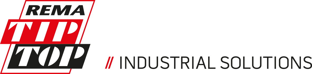 Logo von REMA TIP TOP mit dem Slogan INDUSTRIAL SOLUTIONS