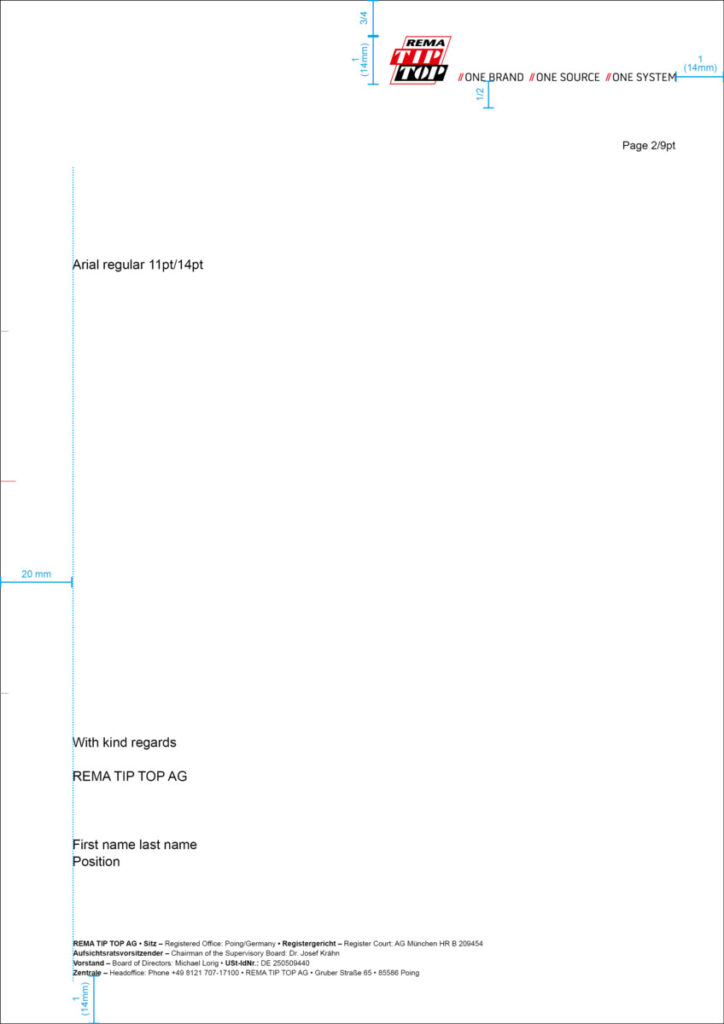Dokument mit REMA TIP TOP AG Briefkopf