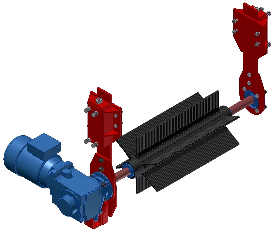 Diagramm einer Maschine mit Mechanik