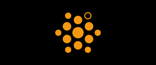 Logo des Unternehmens in negativem Design