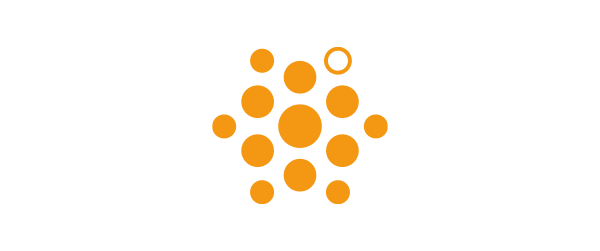 Orange dots arranged in a circular pattern